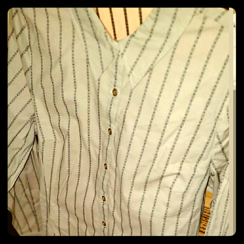 NWOT Denim Co. Tan button up